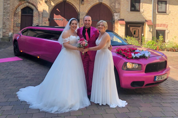 HOCHZEIT mit Glitzer-Pinken Stretchlimo von JM Limousinen